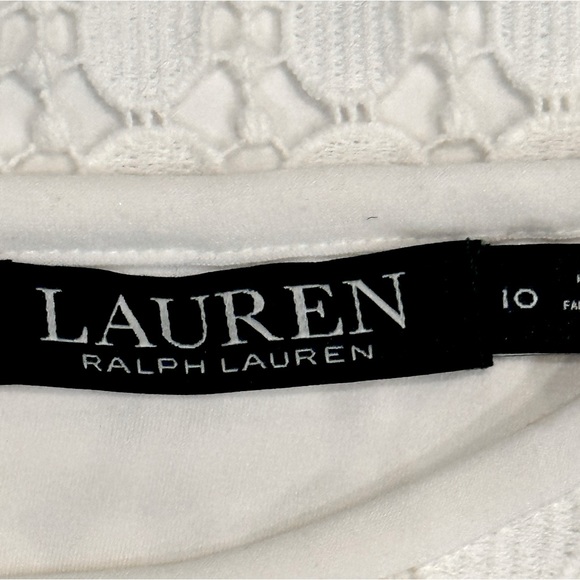 Ralph Lauren Geometric Lace Shift Dress Sz. 10 - Picture 8 of 9